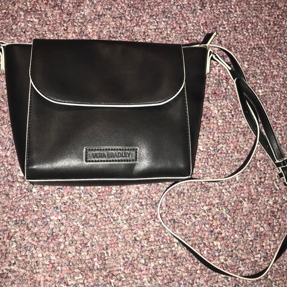 Vera bradley black leather crossbody Clearance